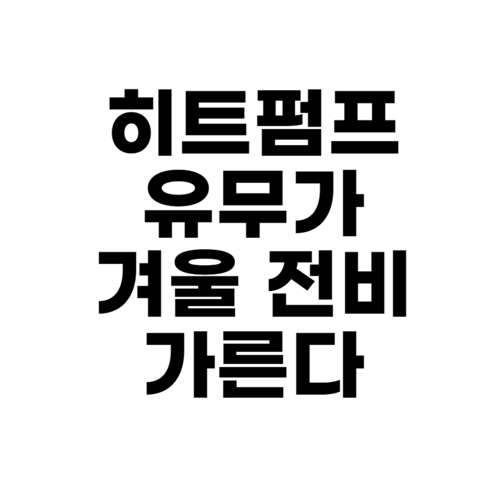 히트펌프 유무가 겨울 전비 가른다